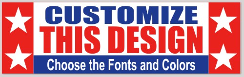 Template Patriotic Bumper Sticker with Bold Center Text