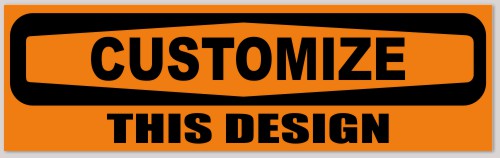 Template Orange and Black Safety Bumper Sticker