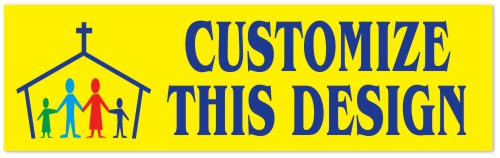 Template Religious Family and Church Bumper Sticker