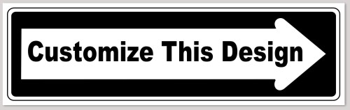 Template Arrow Right with Text Bumper Sticker