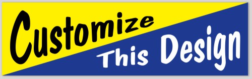 Bumper Sticker with Angled Split Background