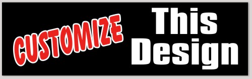 Template Bumper Sticker with Angled and Standard Text