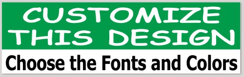 Template Bumper Sticker with  Large Background Color