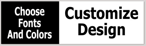 Template Bumper Sticker with Dual Background Color