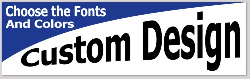 Template Curved Background and Text Bumper Sticker