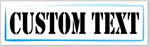 Template Bumper Sticker with Gradient Box and Large Text