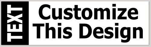 Bumper Sticker with Vertical Text and Background