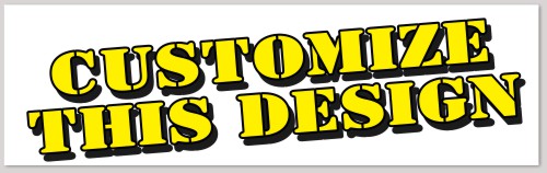 Template Bumper Sticker with Bold Angled Text