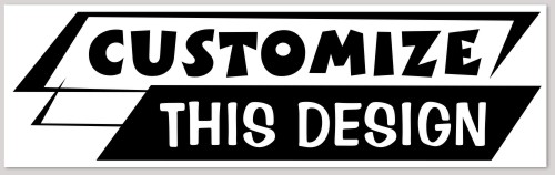 Template Bumper Sticker with Divided Frame