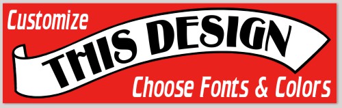 Template Bumper Sticker with Curving Pennant