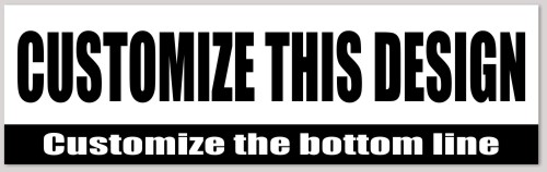 Plain Bumper Sticker with Bold Text and Border