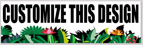 Tropical Plant Bumper Sticker with Bold Text