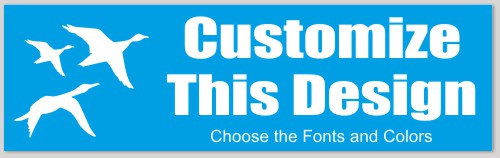 Template Bumper Sticker with Geese Design