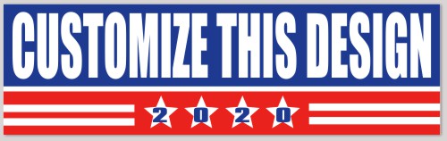 Template Election Bumper Sticker with Year