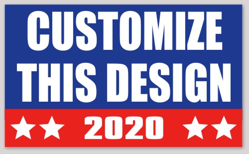 Template Election Rectangle Sticker