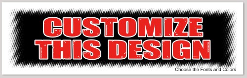 Template Bumper Sticker with Abstract Tone Background