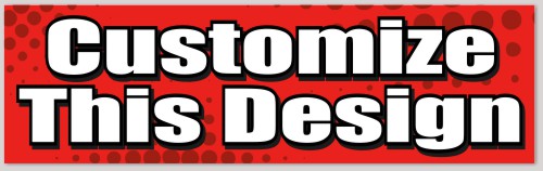 Bumper Sticker with Red Bubbles