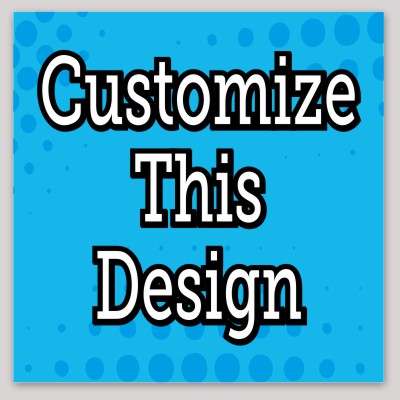 Template Square Sticker with Background Circles