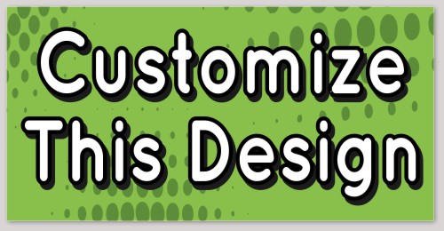 Template Rectangle Sticker with Circles in the Background