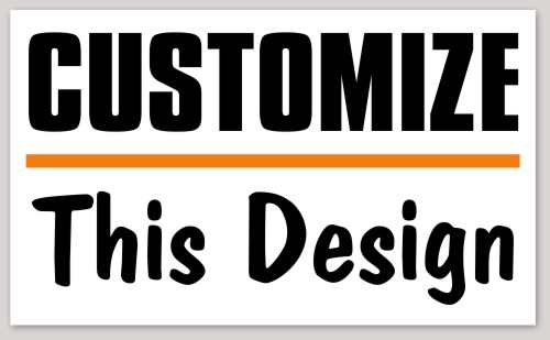 Rectangle Sticker with Bold Text and Small Bar