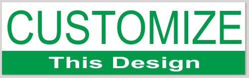 Template Plain Bumper Sticker with Color Bottom Border