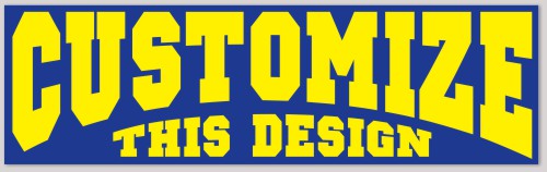 Template Rounded Solid Text Bumper Sticker
