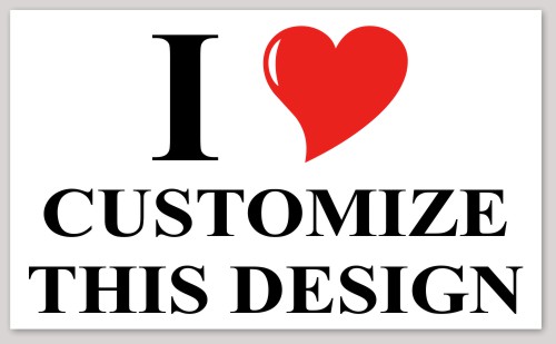 I Love My Custom Rectangle Sticker