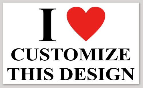 I Heart My Custom Rectangle Sticker