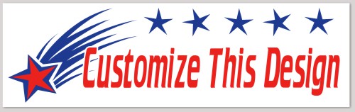 Template Patriotic Stars Bumper Sticker