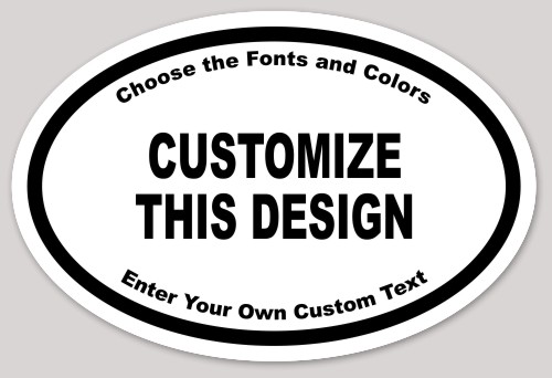 Template Oval Sticker with Curved Text
