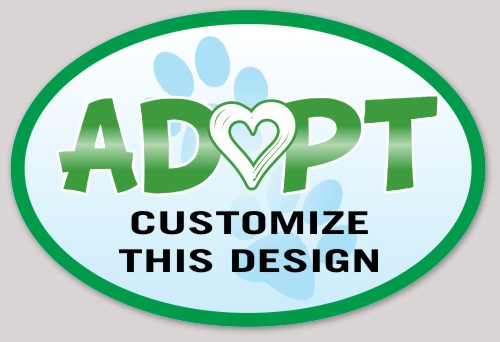 Adopt Animal Oval Sticker