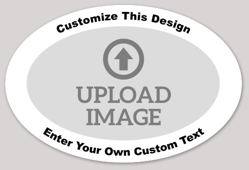 Template Oval Sticker with Photo Upload