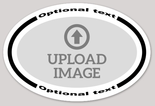Template Oval with Image Upload and Border Text