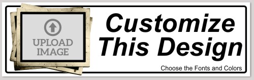 Template Bumper Sticker with Photo Upload Frame