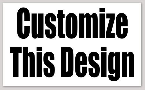 Template Rectangle Sticker with Plain Text