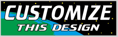 Template Bumper Sticker with Space Background