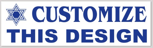 Template Bumper Sticker with Religious Star and Text