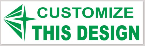 Template Bumper Sticker with Religious Star on Left