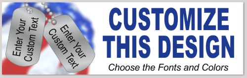 Template Bumper Sticker with Servicemen Tags