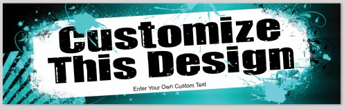 Bumper Sticker with Abstract Paint