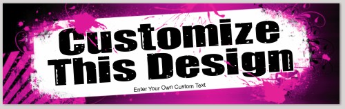 Template Bumper Sticker with Abstract Paint Drips