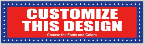 Bumper Sticker with Full Starry Border