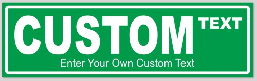 Template Custom Street Sign Bumper Sticker