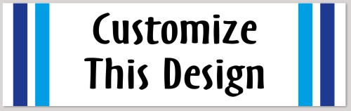 Template Bumper Sticker with Double Stripe Border