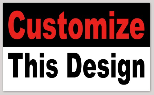 Rectangle Sticker with Bold Text and Two Tones
