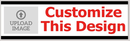Template Photo Upload with Custom Text Bumper Sticker