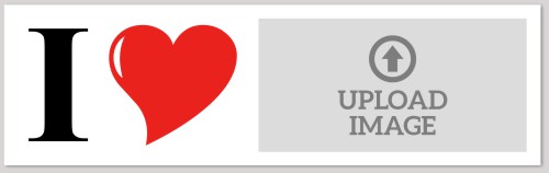 I Heart Bumper Sticker with Image Upload