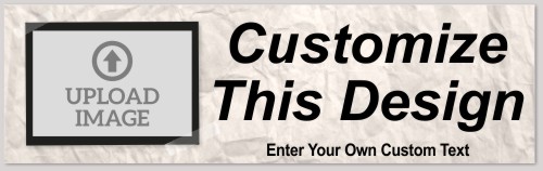 Template Bumper Sticker with Photo Upload and Paper Back