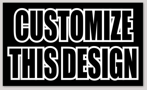 Template Rectangle Sticker with Bold Black Text